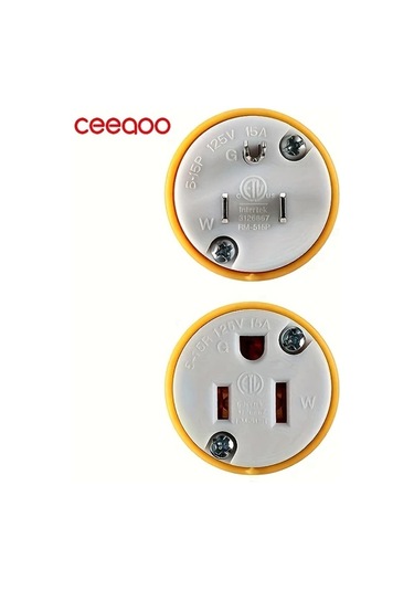 Dashanshop Ceeaoo Amerikan Tipi 15a 125v Sarı Set Rv Ev Endüstriyel Fiş Priz