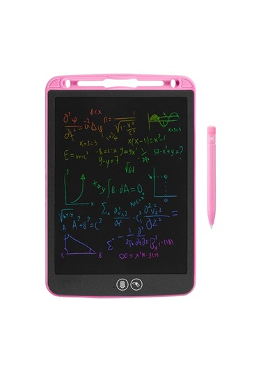 Kangvka 10 İnç Lcd Renkli Ekranlı Çizim Tahtası - Bölgesel Silme Ve Tek Tuşla Temizleme Özelliği - Göz Koruyucu - Pembe Pembe