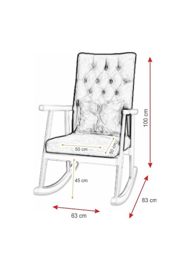 Asedia Trend Ceviz Krem Kapitoneli Sallanan Sandalye Koltuk
