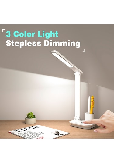 Cbtx Tb-87slı Pille Çalışan Katlanır Led Işık  Gece Lambası Kalem Tutuculu - Siyah