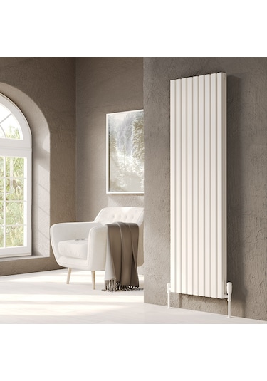 Sıesta Double Serisi Siyah Alüminyum Radyatör Yükseklik 600 Mm Genişlik 1820mm 31 Dilim