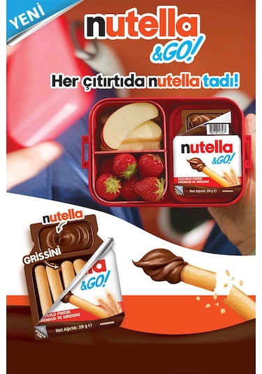 Nutella&go Kakaolu Fındık Kreması Ve Grissini 28 Gr - 12 Adet