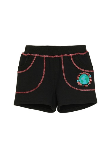 Lovetti Siyah Kız Çocuk Dünya Baskılı Iki Iplik Şort 7898S001 Siyah