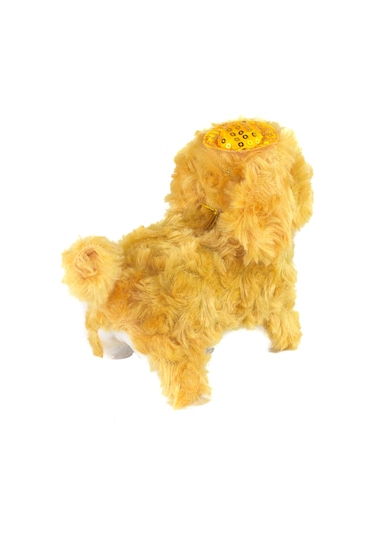 Oyuncak Pelüş Köpek Sevimli Köpek Sesli Hareketli Sarı
