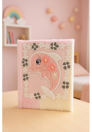 Çocuk Peluşlu Anı Defteri 80 Yaprak İthal Ürün Balina Çok Renkli