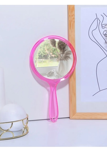 Qf Kollu Büyütmeli Makyaj Aynası 224347473 Pembe