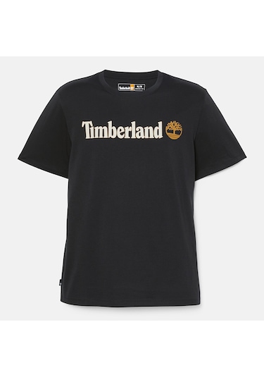 Timberland Kennebec River Linear Logo Short Sleeve Erkek T-shirt-32273 Siyah