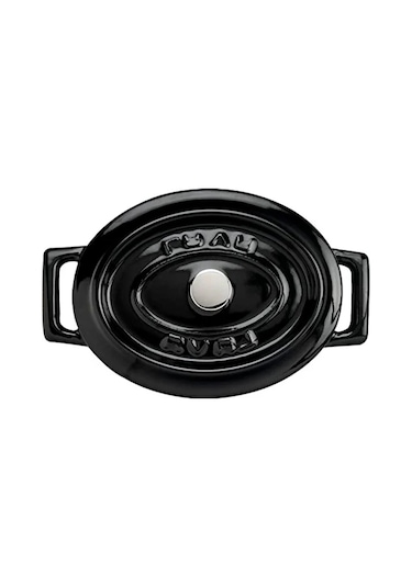 Siyah Metal Oval Mini Tencere, Kullanışlı Ve Şık 0