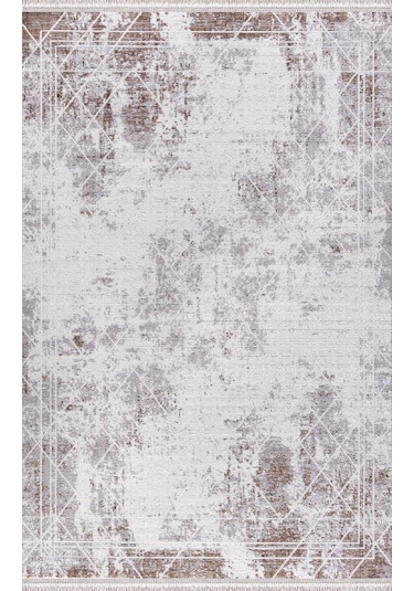 Padişah Halı Santo 60892 071 Serisi Akrilik Salon Oturma Yatak Odası Halısı Kahverengi - Bej