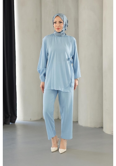 Bağlama Detaylı Takım Bebe Mavisi Bebemavisi Mavi