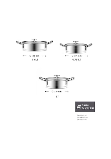 Karaca Vapor New İndüksiyon Tabanlı 6 Parça Çelik Sahan Set