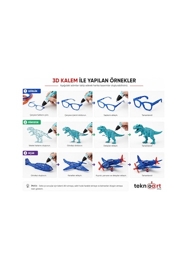 Vakumlu Pla Filament 10 Renk 5 Metre Toplam 50m.