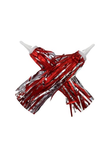 Sarissa Çocuk Bisikleti Elcik Püskül 1. Kalite Bisiklet Süsü Kırmızı Beyaz Kırmızı