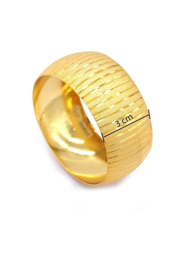 Altın Kaplama Mega Bilezik 30 Mm Kalınlık Blz-1114 Altın