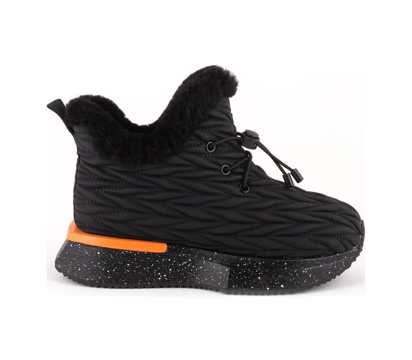 Guja 24k326 Kalın Taban Kapitoneli Kürklü Kadın Kar Botu Bej