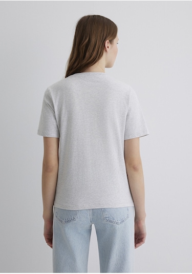 Mavi - Mavi Jeans Baskılı Gri Tişört 1612421-87033 Gri