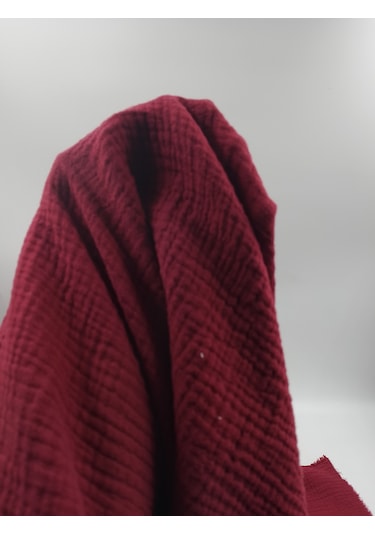 Lüks Müslin Kumaş Bordo