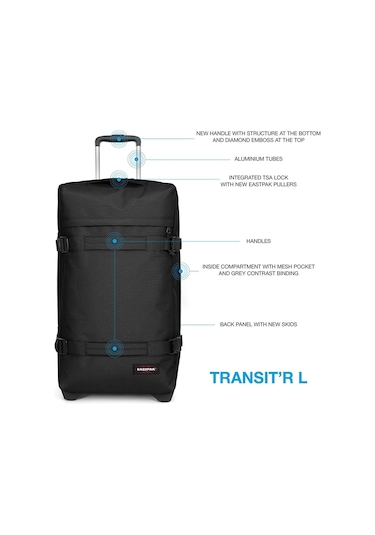 Eastpak Transıt'R L Black Valiz Vfe-Ek0A5Ba90081 Siyah