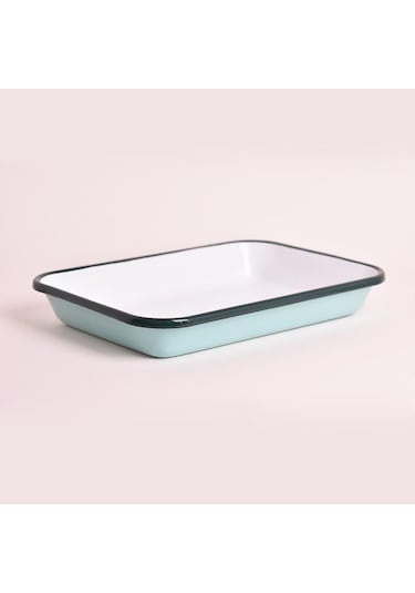 Emaye Meze Tabağı Nil Mavi 27 X 19 Cm Mavi