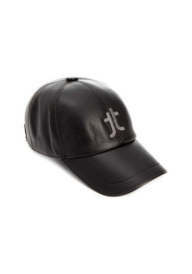 Tamer Tanca Erkek Hakiki Deri Siyah Şapka 524 Beyzbl Nak Sapka Sk20-21 Syh Dr Nks Siyah