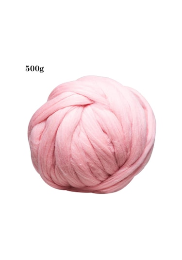 Reedark Kalın İplikle Kolay Örgü Battaniye - Ev Dekoru Ve Hediye İçin Yumuşak Ve Sıcak Pembe