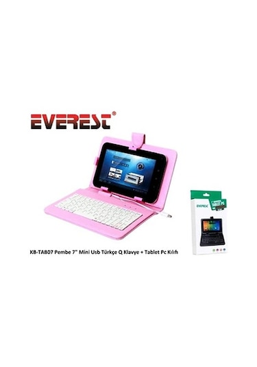 Everest Kb-tab07 7 Mini Usb Türkçe Q Klavye + Tablet Kılıfı
