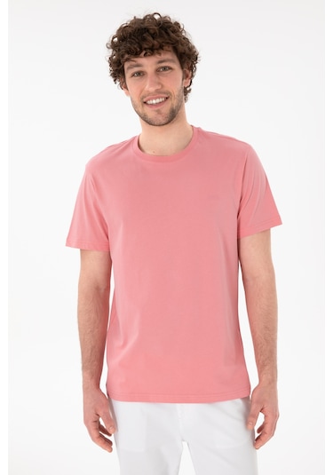 U.S. Polo Assn. Erkek Regular Fit Bisiklet Yaka Pembe Basic Tişört 50305928-VR041 U.S. Polo Assn. Erkek Regular Fit Bisiklet Yaka Pembe Basic Tişört 50305928-VR041
