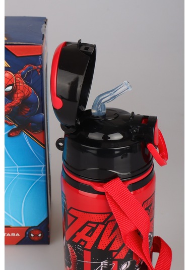 "dekomus Cep Defteri Hediyeli" Yeni Sezon Lisanslı Spıderman 500 Ml Çelik Termos Kırmızı
