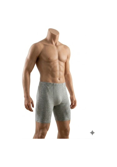 Güryıldız Erkek Uzun Likralı Boxer 14828 Gri