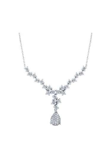 0.48 Karat Pırlanta Trend Kolye T13558 Beyaz