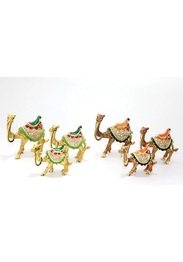 Swaroski Taşlı 3'lü Deve Figürü Alk1876 01