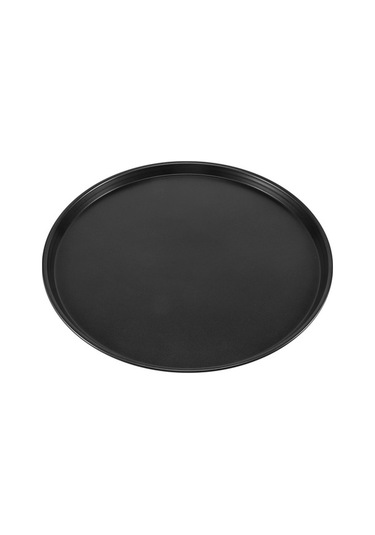 Ulzyvf Yuvarlak Pizza Tepsisi Siyah Karbon Çelik Kalıp Derin Pişirme Kabı Siyah