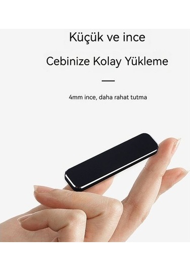 Luckysouk Mini Cep Telefonu Tutucu Taşınabilir Katlanabilir Ultra Ince Beyaz - Gri Yok Vantuzlu 8685el