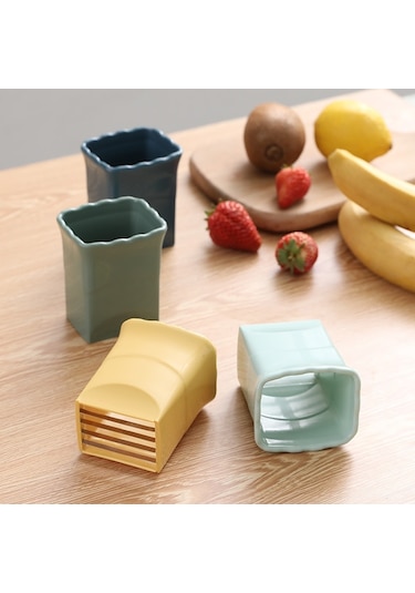 Fincan Dilimleyici Çilek Üzüm Sebze Dilimleme Aracı Mutfak Alet Sarı Diğer