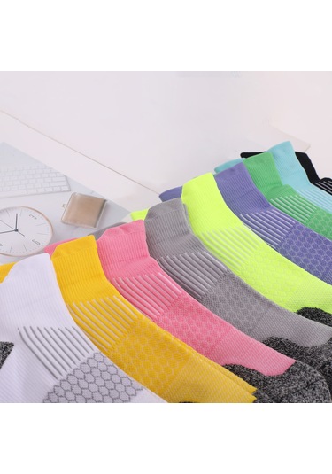 Xindoker Spor Ayakçık, Arka Desteği, Konforlu Nefesli, Koşu/yürüyüş İçin, Unisex, 1 Çift, Fosfor Yeşili, Standart Beden Açık Yeşil