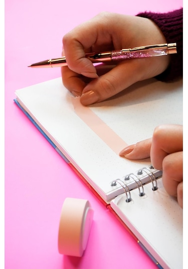 Yapışkanlı Kağıt Bant 15mm X 5m Pembe
