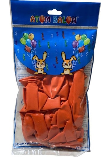 25 Adet Kırmızı Balon Seti 2615 Çok Renkli