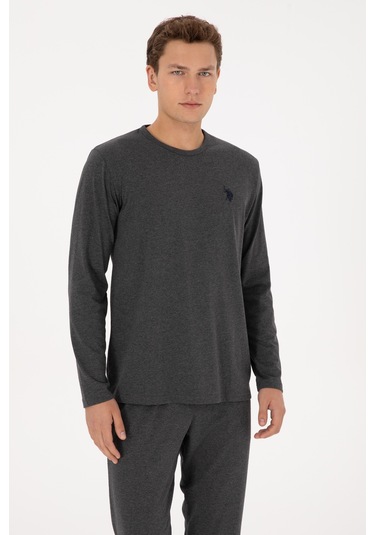U.s. Polo Assn. Erkek Antrasit Melanj Pijama Takım 50318602-vr081 Antrasit Melanj