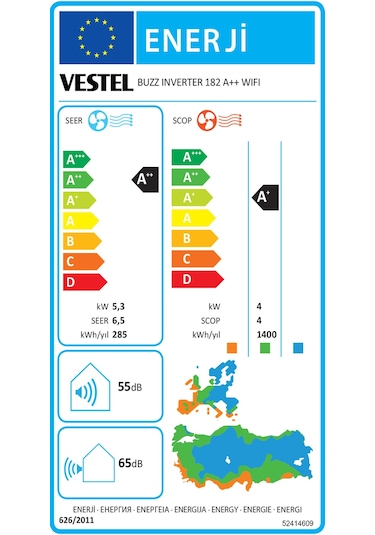 Vestel Buzz Inverter 182 18000 BTU Wi-Fi Duvar Tipi Klima
