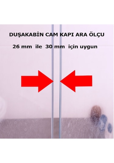 Ayrıntıshop Duşakabin Cam Kabin Kapı Mıknatıslı Fitil Conta 1 Takım 4-6mm Şeffaf
