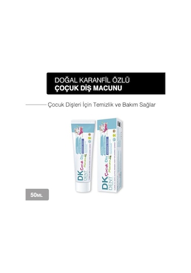 Dermokil DK Dent Doğal Aloe Vera ve Karanfıl Özlü Çocuk Diş Macunu 50 ML