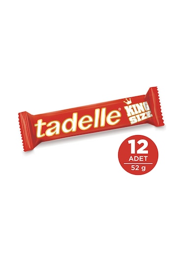 Tadelle King Size Sütlü Çikolata 12 x 52 G