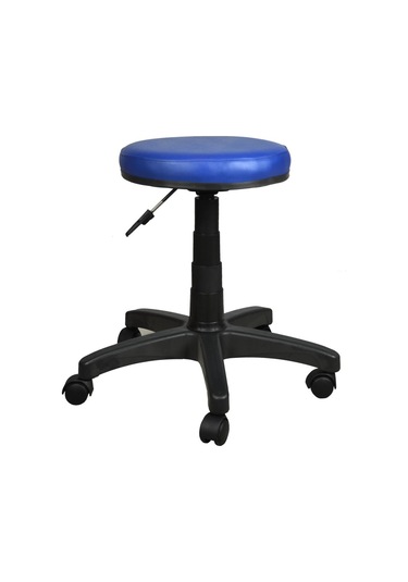 Bürocci Plastik Ayaklı Tabure-Lacivert Deri - 2999G0103