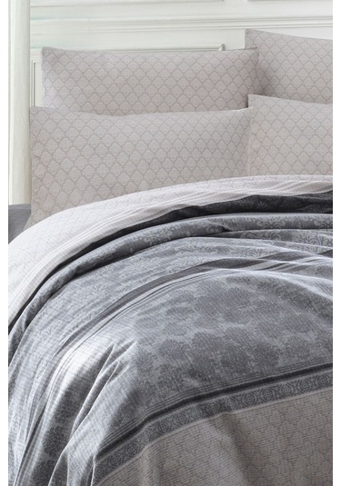 Enlora Home Pike Seti Baskılı Tek Kişilik Creative Gri