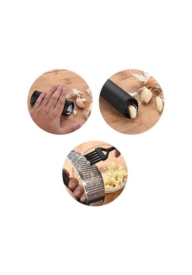 Qingmipy Evde Sarımsak Ezme Ve Soğurma Aleti: Paslanmaz Çelikten Yapılmış Hızlı Kullanıma Uygun Küçük Mutfak Gereci Yeşil Pp Paketli Yeşil
