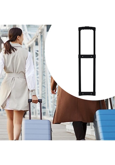 Homyl Yedek Seyahat Bagajı Uzatılabilir Sap Siyah Profesyonel Siyah