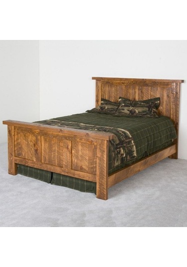 Masifart_Mobilya Masifart April Ahşap Karyola Klasik Ahşap Yatak Başlığı Çift Kişi