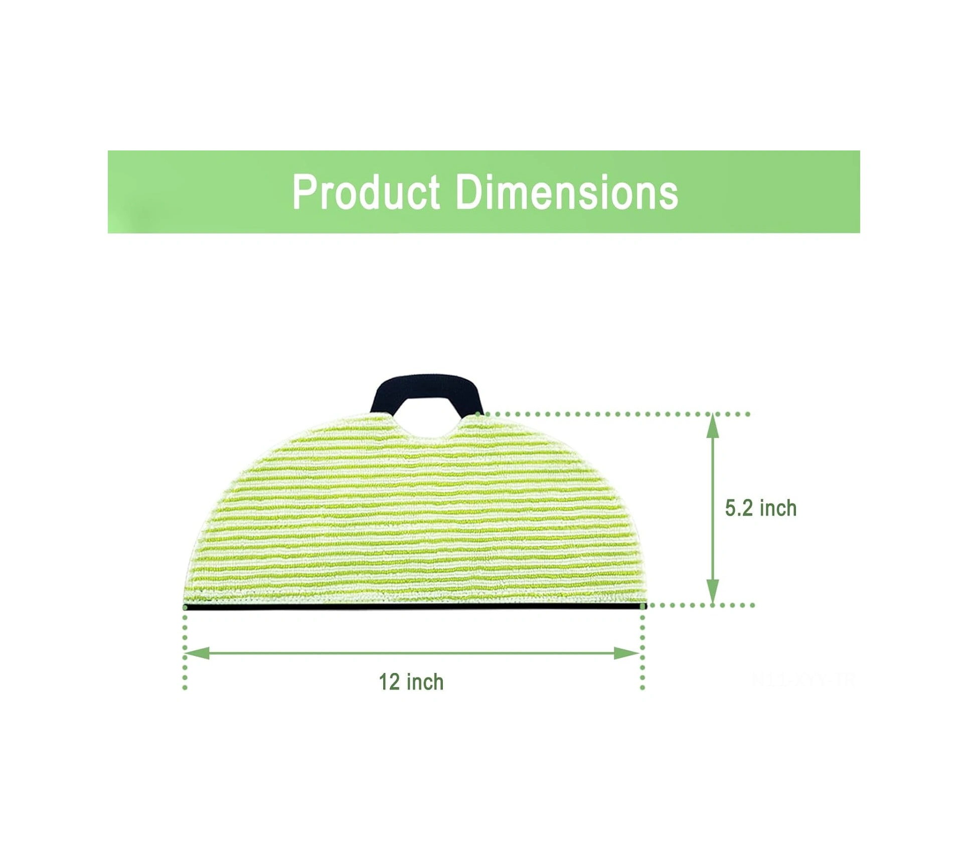 Yaleker 8 Adet Süpürge Robotu Yedek Mop Padı - Temizleme Bezleri Seti Yeşil