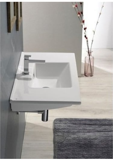 Turkuaz Seramik Arte Etajerli 75x45 cm Lavabo