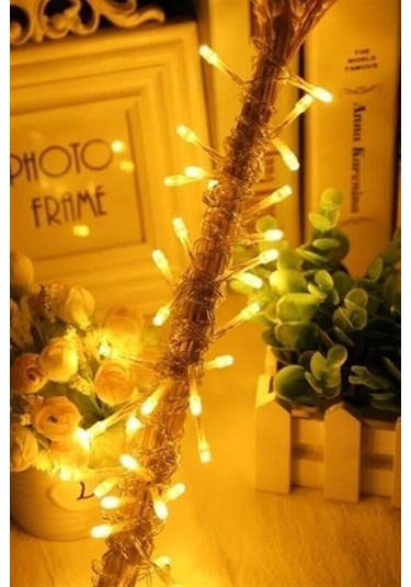 10 Metre 100 Ledli 8 Fonksiyonlu Dekoratif Lambader Sarı Lamba - P93yt2569syu Sarı